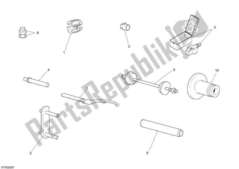 Tutte le parti per il Strumenti Di Servizio Di Officina, Telaio del Ducati Monster S2R 1000 2008